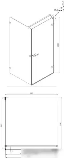 Душевой уголок Ambassador Set 10011102R-ST8 - фото товара