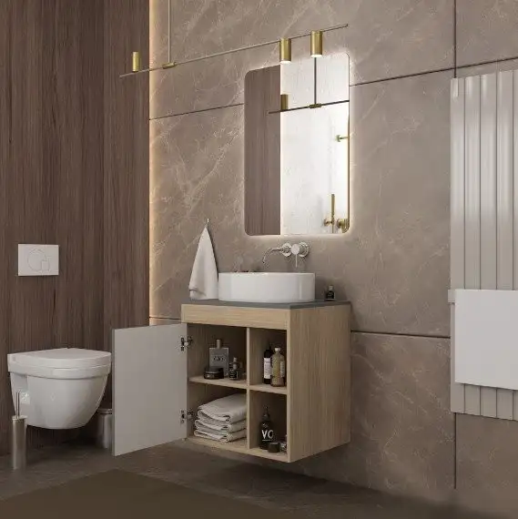 Teymi Тумба под умывальник Nura 60 T60529 (дуб эврика/графит матовый) – фото товара