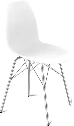 Стул Sheffilton SHT-ST29/S64 (белый/хром лак) – изображение в каталоге