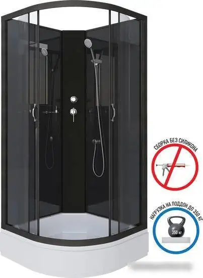 Душевая кабина Niagara NG-6501-14BK 90x90x215 - фото товара