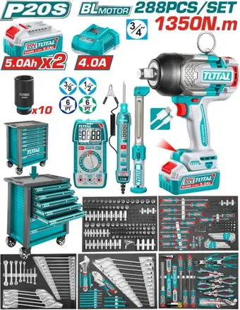 Гайковерт Total THPTCS82882 (с 2-мя АКБ, кейс, набор инструментов) – изображение в каталоге