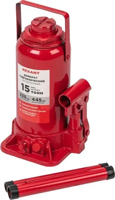 Бутылочный домкрат Rexant 80-0615 15т – фото товара