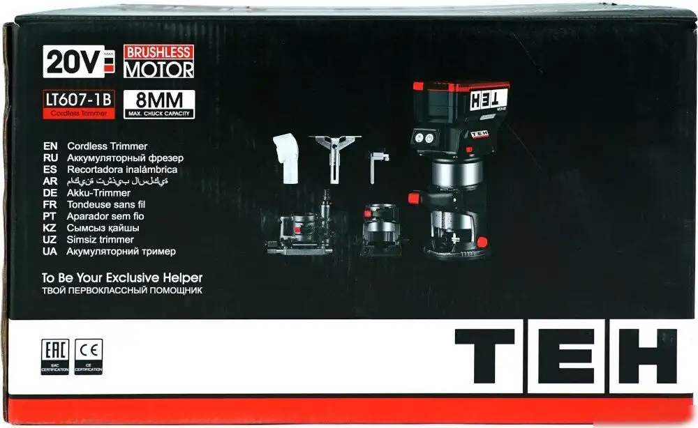 Кромочно-петельный фрезер TEH LT607-1B (с 1-им АКБ, сумка) – фото товара