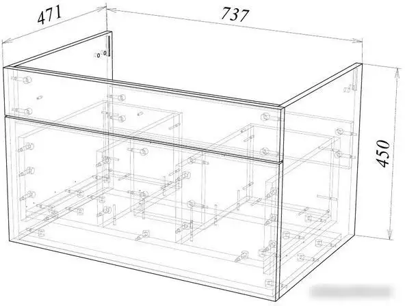 Garda Тумба под умывальник Venice 106н_750_PVC (черный мрамор) – фото товара