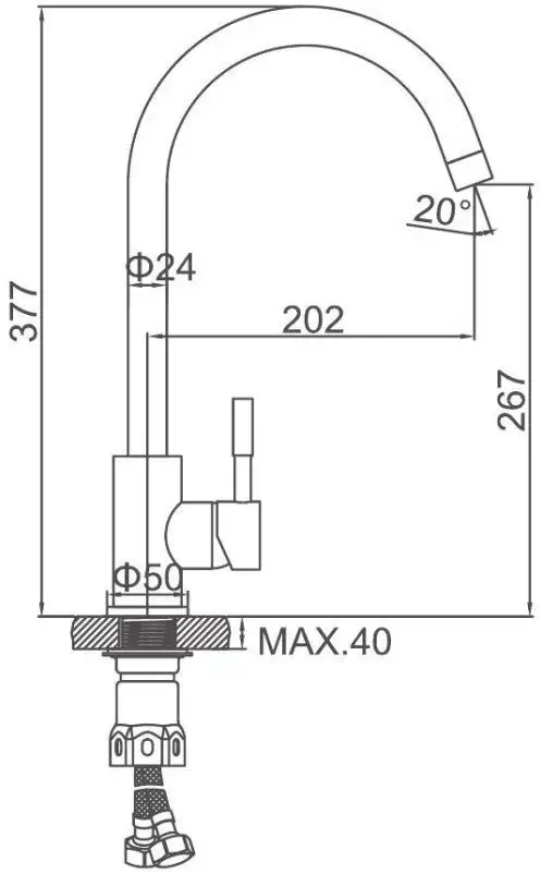 Смеситель Ledeme L4998D-3 - фото товара