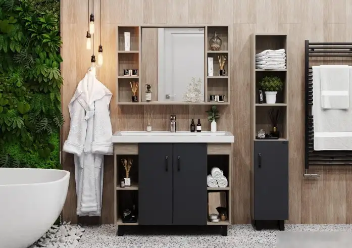 Onika Шкаф с зеркалом Тимбер Универсальный 100.00 210017 (дуб сонома) – фото товара