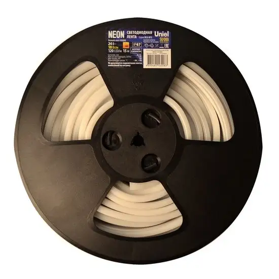 Светодиодная лента Uniel ULS-N11-2835-120LED-m-8mm-IP67-DC24V-10W-m-15M-4000K – фото товара