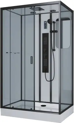Душевая кабина Niagara NG-6912-01GQL BLACK 120x80x210 (тонированное стекло) - изображение в каталоге