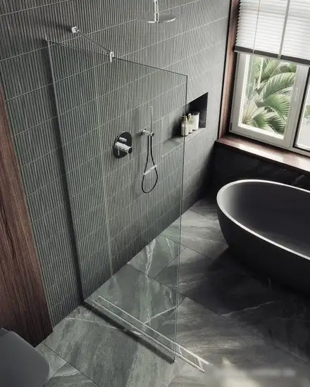 Душевая стенка MaybahGlass 195x109 MGD-677-5у (прозрачное стекло/хром матовый) - фото товара