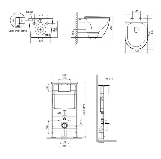 Унитаз подвесной SantiLine SL-5025+SL-01 - фото товара