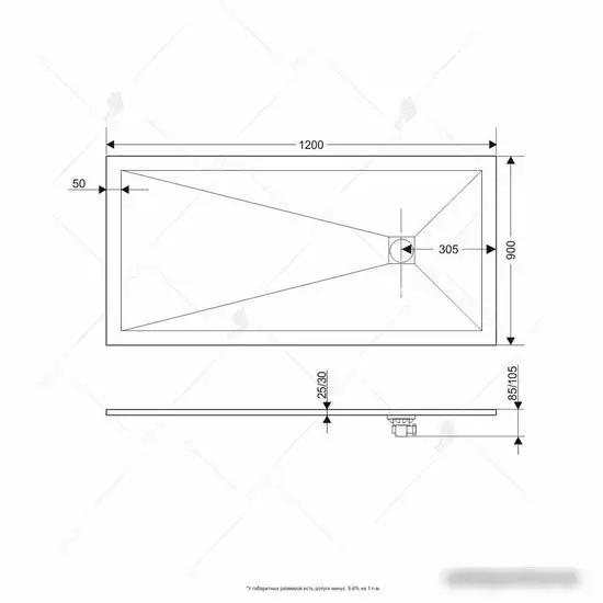 Душевой поддон RGW ST-0129W 16152912-01 90x120 - фото товара