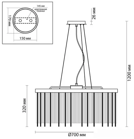 Подвесная люстра Odeon Light York 4788/10 – фото товара