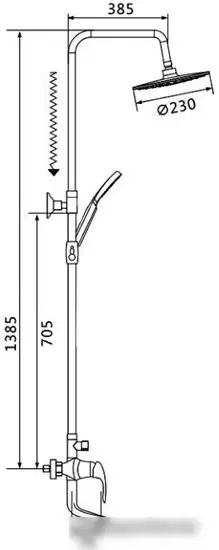 Душевая система Shevanik S9836F - фото товара