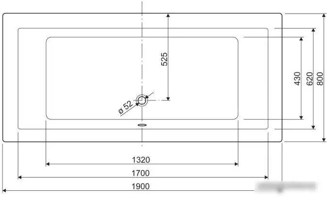 Ванна Cezares Plane 190x80 - фото товара