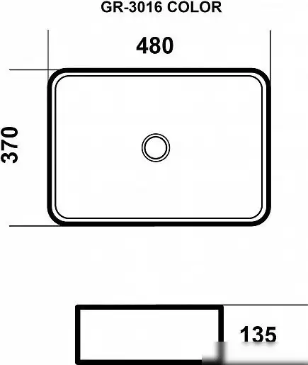Умывальник Grossman GR-3016BBL (черный) - фото товара