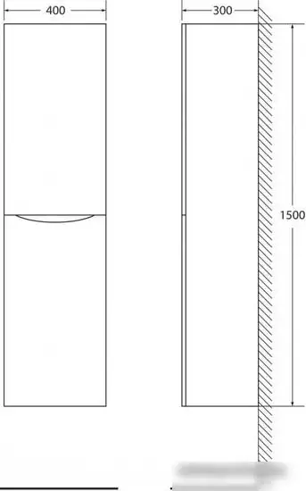 BelBagno Шкаф-пенал Fly-Marino-1500-2A-SC-RN-P-L (rovere nature) – фото товара