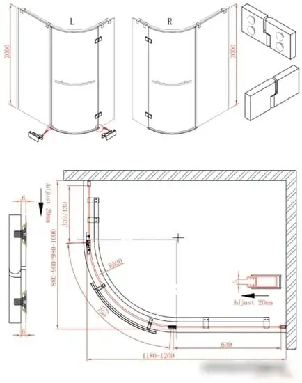 Душевой уголок Cezares Bergamo-W-RH-1-120/100-Arco-C-Cr-R-IV - фото товара