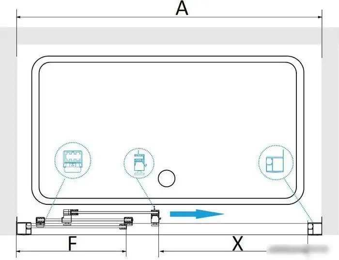 Душевая дверь RGW CL-111 410911108-11 80 (хром/прозрачное стекло) - фото товара