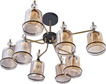 Люстра средней высоты Imex MD.4890-8-S COFFEE+FGD – изображение в каталоге