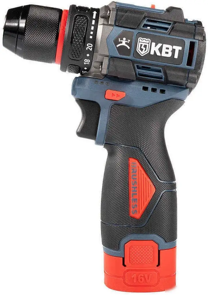 Дрель-шуруповерт КВТ DB-16-10 (с 2-мя АКБ, кейс) – фото товара