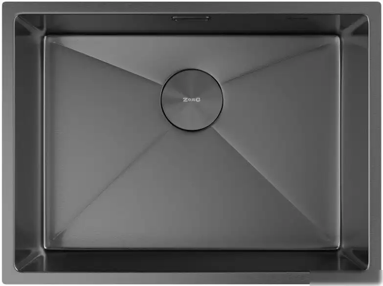 Кухонная мойка ZorG Zerox 59 U / IF PVD Gunblack - фото товара