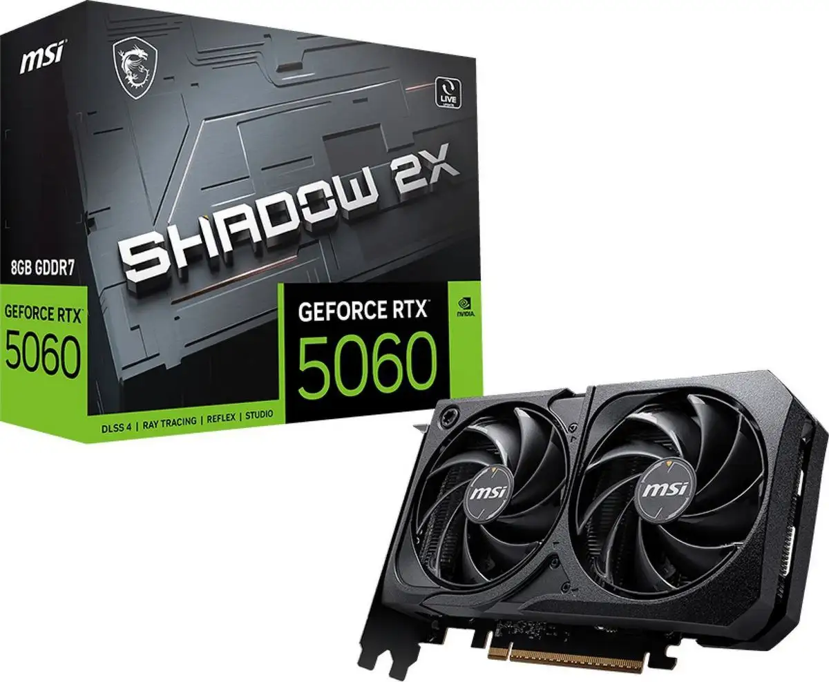 Видеокарта MSI GeForce RTX 5060 8G Shadow 2X – фото товара