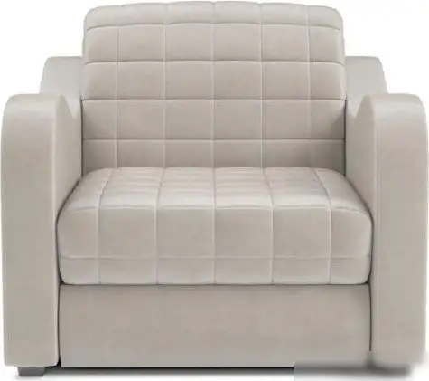 Кресло-кровать Мебель-АРС Барон №4 НПБ (бархат, бежевый Star Velvet 6 Light Beige)