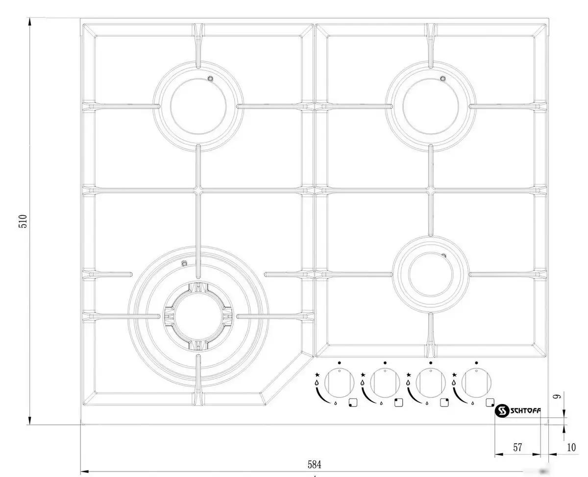 Варочная панель Schtoff H6034C30IS Black - фото товара