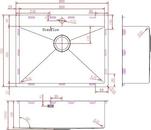 Кухонная мойка ZorG ZRN 5065 Premium + cмеситель Mars Premium Satin - фото товара