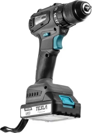 Дрель-шуруповерт Tesla TCD18BL 840369 (с 2-мя АКБ, кейс) – фото товара