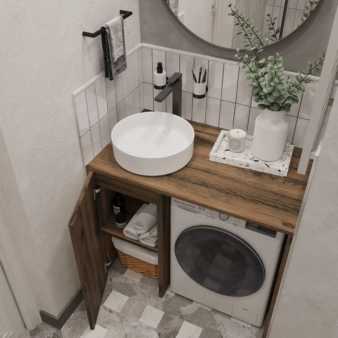 ЗОВ Тумба под умывальник Стамбул 120 S120LAW0LAWWMD (аттик) – фото товара