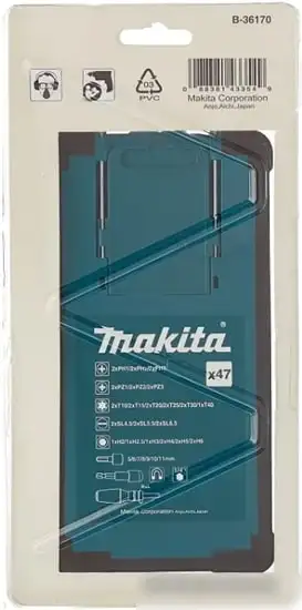 Набор торцевых головок и бит Makita B-36170 (47 предметов) – фото товара