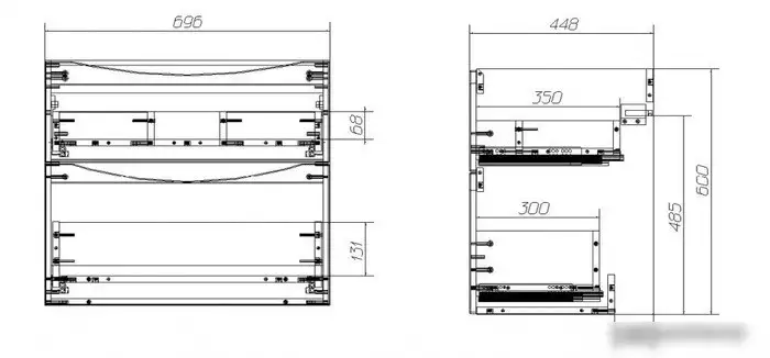 BelBagno Тумба под умывальник Marino-H60-700-2C-SO-RN-P (rovere nature) – фото товара
