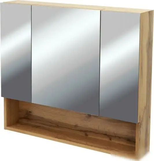 Doratiz Шкаф с зеркалом для ванной Сицилия 80 2712.118 (дуб вотан) – фото товара