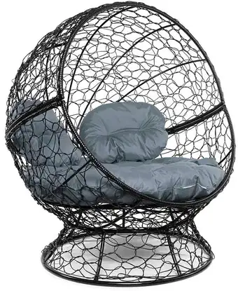 Кресло M-Group Апельсин 11520409 (черный ротанг/серая подушка) – изображение в каталоге