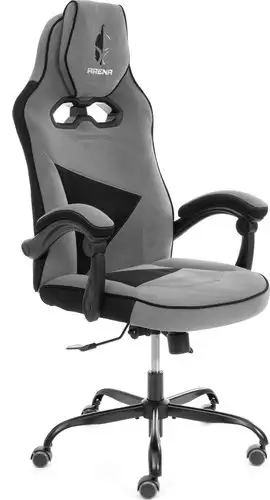 Игровое (геймерское) кресло TetChair Arena metalBL (велюр, серый/черный, 29/35) – изображение в каталоге