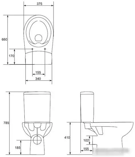 Унитаз Cersanit Nature New Clean On S-KO-NTR011-3/5-COn-DL-w - фото товара