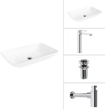 Умывальник Lauter 21540 + Moon 21СK81691C + сифон 21635CH + дон.клапан 21190CH (хром) - изображение в каталоге
