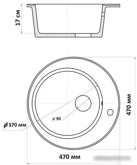 Кухонная мойка Wisent WR480-25 (оникс) - фото товара