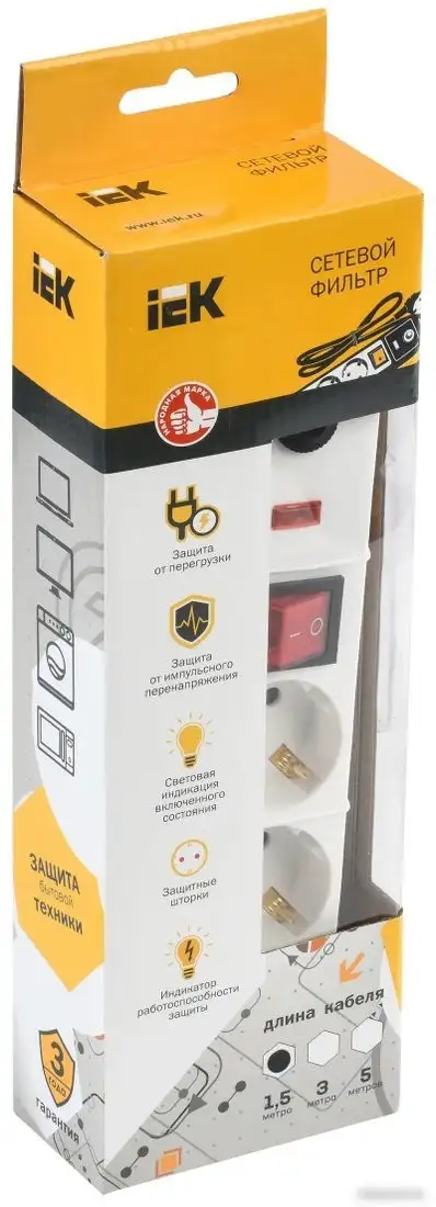 Сетевой фильтр IEK WFP10-16-03-01-N – фото товара