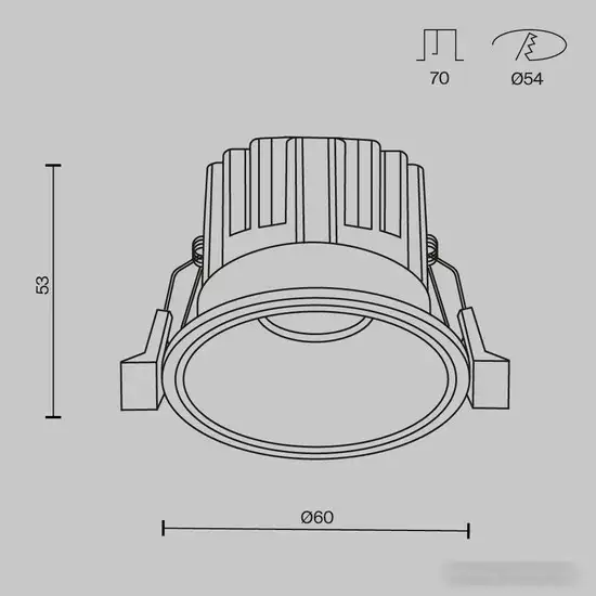 Точечный светильник Maytoni Round DL058-7W3K-W – фото товара