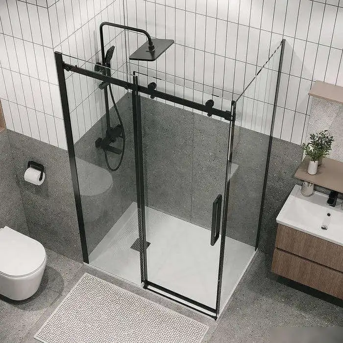 Душевой уголок Grossman Classic 100x80x195 120.K33.04.1080.21.00 (черный матовый/стекло прозрачное) - фото товара