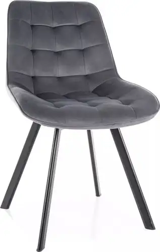 Стул Signal Monti Velvet Bluvel 14 (серый/черный) – изображение в каталоге
