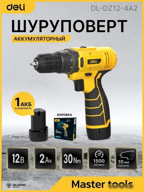 Дрель-шуруповерт Deli DL-DZ12-4A2 (с 1-им АКБ) – фото товара
