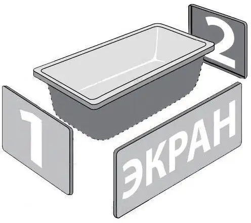 Ванна Triton Дина 170х75 (с ножками и экраном) - фото товара