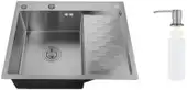 Кухонная мойка РМС MRK-6350BL-L (с дозатором)