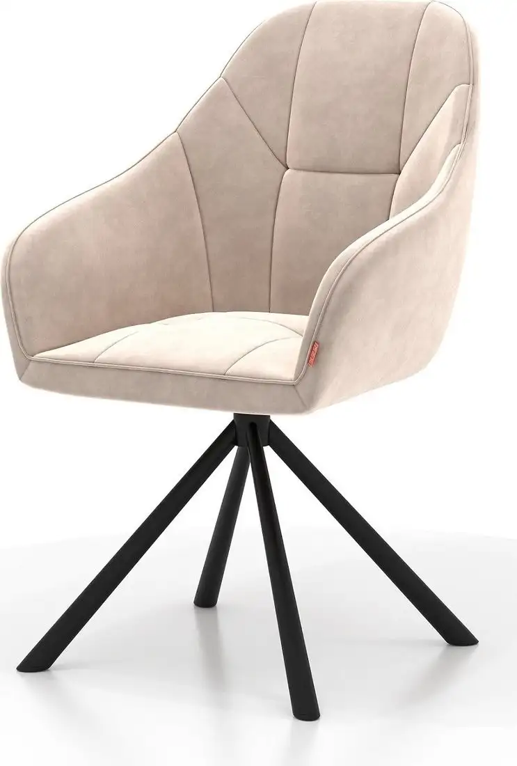 Стул Памир Босс F06 поворотный (светло-бежевый/черная опора) – фото товара