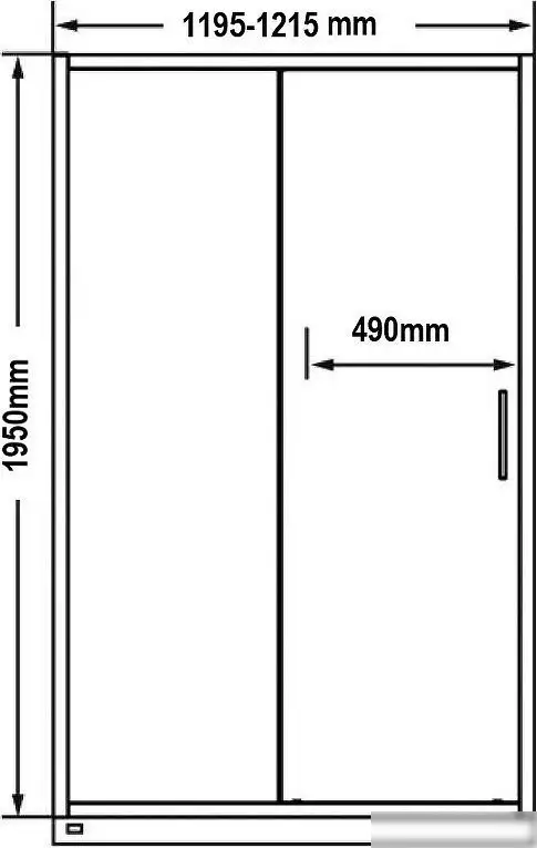 Душевая дверь MaybahGlass 195x120 MGD-1280-5 (сатин стекло/хром матовый) - фото товара