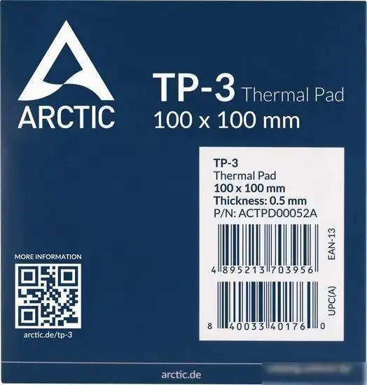 Термопрокладка Arctic TP-3 100x100x0.5 мм ACTPD00052A – фото товара