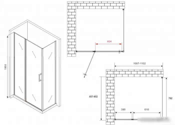 Душевой уголок Abber Sonnenstrand AG04110MS-S85M - фото товара